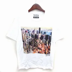 メンズビギ MEN'S BIGI Tシャツ カットソー 丸首 転写プリント 綿 コットン 半袖 M ホワイト 白 /TTのサムネイル