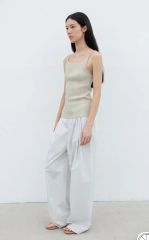 完売品⭐︎ZARA リブニットペプラムトップス M エクリュ - メルカリ