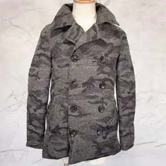 AKM エイケイエム　C020 P-COAT DOWN  NEP JACQUARD CAMOUFLAGE ピーコート　ダウン　ネップ　ジャガード　カモフラージュ　Pコート　ダウンジャケット　綿　アクリル　ポリエステル　キュプラ　ダウン　フェザー　Mサイズのサムネイル