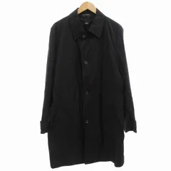ヒューゴボス HUGO BOSS タグ付き ステンカラーコート ロング丈 42R 黒 ブラック /AEのサムネイル