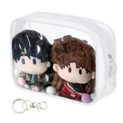 MINGTIANGH 痛バッグ ぬいポーチ 10cm/15cm/20cm対応 推し活ぬいポーチ 痛バ ケース PVC 透明 防水 防塵 人形の保管場所 外出 推し活 見せ 持ち運び バッグ キーホルダー付 (15cm)のサムネイル
