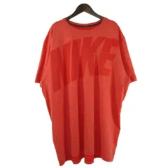 ナイキ NIKE DRI-FIT Tシャツ 半袖 クルーネック ロゴプリント 橙系 オレンジ系 2XL 大きいサイズ ■GY47