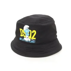 【新品】ディースクエアード DSQUARED2 × THE SMURFS ナイロン バケットハット ブラック【サイズＭ】【メンズ】のサムネイル