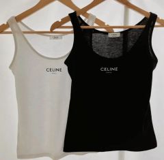 CELINE ブラック クロップドタンクトップ S - メルカリ