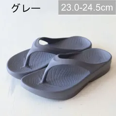 【新品・未使用】ATELIER BRUGGE( アトリエブルージュ)　FEATHER STEP リカバリーサンダル(thong) FS-501【グレー】   レディース靴のサムネイル