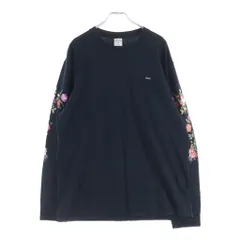 NOAH (ノア) Floral L/S Tee アームフローラルプリント クルーネック 長袖Tシャツ カットソー ブラックのサムネイル