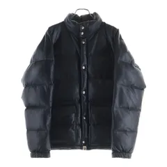 A BATHING APE (アベイシングエイプ) LETHER CLASSIC DOWN JACKET シープスキン 羊皮 レザー クラッシック ダウン ジャケット ブラック 001HJB801009Xのサムネイル