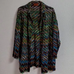 MISSONI ミッソーニ ジグザグ 総柄 ニットジャケット イタリア製 サイズ44 レディース アパレル アウターのサムネイル