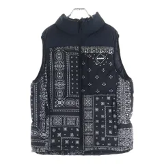 F.C.R.B./F.C.Real Bristol/FCRB (エフシーアールビー/エフシーレアルブリストル) 22AW DOWN VEST ペイズリー総柄 ダブルジップ ダウンベスト ブラック FCRB-222043のサムネイル