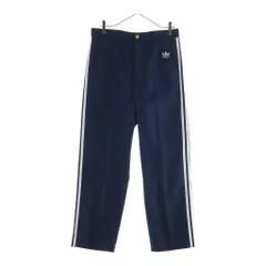GUCCI (グッチ) ×ADIDAS トレフォイル ジャガード ロゴ 3ストライプ スラックス ネイビーのサムネイル