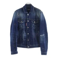 DSQUARED2 (ディースクエアード) 23SS ペイント ダメージ加工 デニムジャケット S74AM1386 インディゴのサムネイル