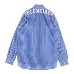 修正中》バレンシアガ バックロゴ ボウタイブラウス サイズ36