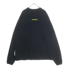 VETEMENTS (ヴェトモン) 22SS LONG SLEEVE LOGO LABEL T-SHIRT ロゴラベル ロングスリーブ 長袖Tシャツ カットソー ブラック UE52TR280Xのサムネイル