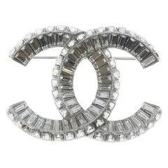 CHANEL (シャネル) ココマーク スクエアクリスタルストーン ブローチ A63085 シルバーのサムネイル