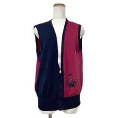 マンシングウェア MUNSINGWEAR ベスト LL マルチカラー Vネック ジップアップ ノースリーブ/OY ■ECA004のサムネイル