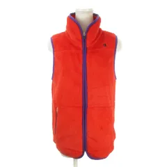 チャンピオン CHAMPION フリースベスト ジャケット スポーツウェア M 赤 レッド フルジップ スタンドカラー ハイネック ノースリーブ /AH29 ■GY70のサムネイル