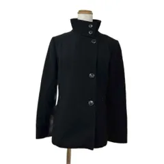 エムケー ミッシェルクラン MK MICHEL KLEIN スタンドカラーコート ウール 38 黒 ブラック 無地 ハイネック 長袖/ST ■ECA004のサムネイル