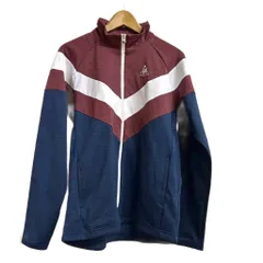 ルコックスポルティフ le coq sportif トラックジャケット 上着 M 紺 ネイビー ボルドー 白 ホワイト ハイネック ジップアップ メランジ生地 長袖 /OY ■ECA004のサムネイル
