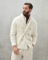 新品) ブルネロクチネリ 24 f/w ゴールド LEE ニット カーディガン ジャケットのサムネイル