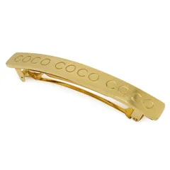 CHANEL シャネル COCO ロゴ バレッタ ヘアクリップ ヘアアクセサリー 髪留め GP ゴールド 97Pのサムネイル
