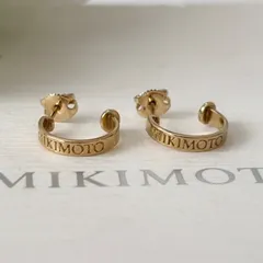 016【ミキモト】K18 フープピアス　ロゴのサムネイル