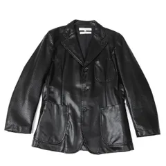 コムデギャルソンシャツCOMME des GARCONS SHIRT フェイクレザーパンチングジャケット 黒Sのサムネイル