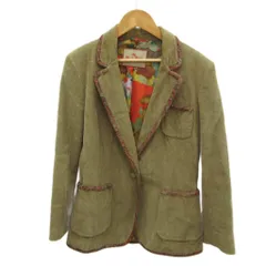 エトロ ETRO テーラードジャケット コーデュロイ ウール混 シルク混 シングル 1B 総裏地 肩パッド 44 ベージュ /XZ ■GY50のサムネイル