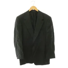 ジャンニヴェルサーチ ヴェルサーチェ GIANNI VERSACE テーラードジャケット メデューサ シングルボタン 1B 80's 90's 背抜き リネン 46 チャコール /CX ■OSのサムネイル