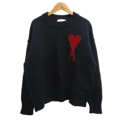 アミ アレクサンドル マテュッシ ami alexandre mattiussi ニット セーター ウール S ネイビー 紺 クルーネック 長袖 ロゴマーク /PP ■GY18のサムネイル