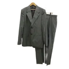 エンポリオアルマーニ EMPORIO ARMANI JOSH LINE スーツ セットアップ 上下 テーラードジャケット ウール シルク混 シングル 2B 総裏地 肩パッド パンツ スラックス ストライプ 54 XXL グレー /XZ ■GY50のサムネイル