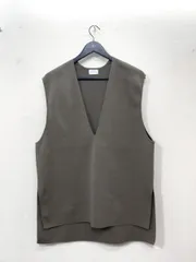 green label relaxing グリーンレーベルリラクシング ユナイテッドアローズ ウォッシャブル ディープ Vネック ニット ベスト グレージュ ■■レディースのサムネイル