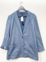 美品 MARC BY MARC JACOBS マークバイマークジェイコブス JAMIE STRIPE JACKET オーバーサイズ テーラード ジャケット sizeS/ブルーストライプ ■■◎レディースのサムネイル