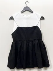 Mila Owen ミラオーウェン リネンペプラムキャミ タンクトップ セットアップ size0(S)/白・グレー ■◆レディースのサムネイル