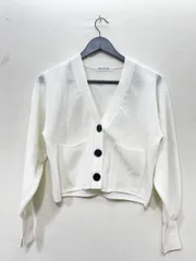 NATURAL BEAUTY BASIC ナチュラルビューティーベーシック クロップドフォルム ニット カーディガン sizeFR/オフホワイト ■■レディースのサムネイル