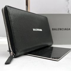 バレンシアガ □美品□ ラウンドジップ 長財布 ウォレット レザー