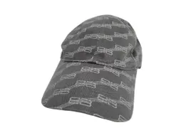 BALENCIAGA バレンシアガ キャップ BBロゴ 704104 グレー系 コットン ユニセックス 美品のサムネイル