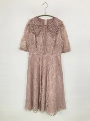 MAJESTIC LEGON マジェスティックレゴン ドレス M ピンク レース 半袖 ひざ丈 フレア レディースのサムネイル