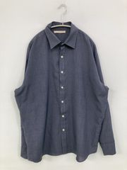 WIt AND WONDER ウィットアンドワンダー シャツ/ブラウス ネイビー 無地 ミドル丈 長袖 レギュラーカラー レディース