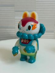 新品郷土玩具怪獣イヌハリゴン スケルトン イラストサイン入り ソフビ
