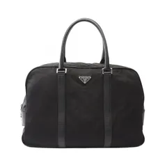 プラダ PRADA ボストンバッグ VIAGGIO ブラック ナイロン サフィアーノレザー トライアングルロゴ ハンドバッグ ユニセックス Used Bのサムネイル