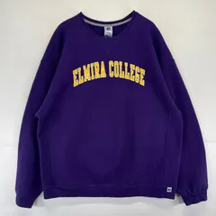 古着 ラッセル Russell スウェット カレッジロゴ 大きいサイズ クルーネック トレーナー 2XL  パープル系 メンズのサムネイル