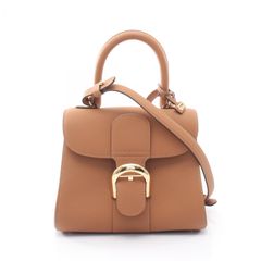 デルヴォー Delvaux ハンドバッグ ブリヨン ミニ 2WAY AA0406AAU キャメル レザー ブリヨン ミニ レディース Used A