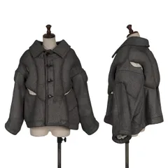 コムデギャルソンCOMME des GARCONS ポリ変形デザインヘビーブルゾン グレーXSのサムネイル