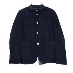 ジュンヤワタナベマン コムデギャルソン×ラコステJUNYA WATANABE MAN COMME des GARCONS×LACOSTE コットンエルボーパッチデザイン鹿の子ジャケット 紺SSのサムネイル