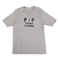 パパスプラスPapas+ ペンギンフェルトパッチTシャツ グレーLのサムネイル