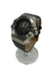 マセラティ MASERATI POTENZA AUTOMATIC MOVEMENT 自動巻き アナログ シルバーカラー×黒 メンズ腕時計101watch-100のサムネイル