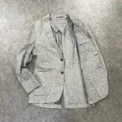 Green Label Relaxing GLR グリーンレーベルリラクシング ユナイテッドアローズ テーラードジャケット ブレザー シングル 千鳥格子 ハウンドトゥース リネン/麻 100% グレー メンズ 3122-186-0332のサムネイル