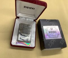 ○未使用 Zippo ジッポー ライオン 貝殻 シェル インレイ 螺鈿細工 