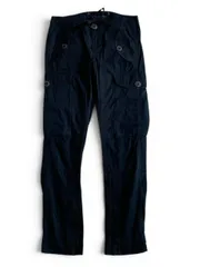 激レア　90s　RALPH LAUREN　ラルフローレン　テック　ユニセックス　カーゴパンツ　良デザイン　サイズ11　コットン　ブラック　マルチポケット　ギミックのサムネイル