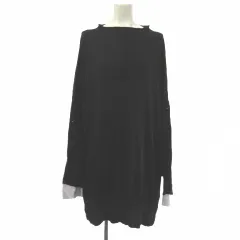 ワイズ Y's SHIRT SLEEVE LINING JERSEY KNIT DRESS ニット ワンピース 長袖 YY-K69-246 ブラック Mのサムネイル